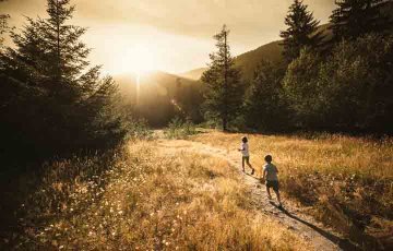 kids playing in the Pacific Northwest