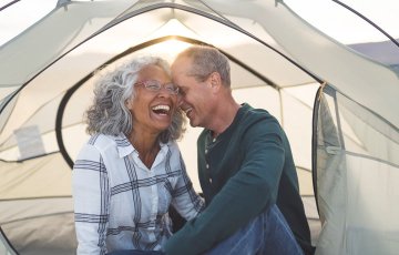 couple on a camping trip